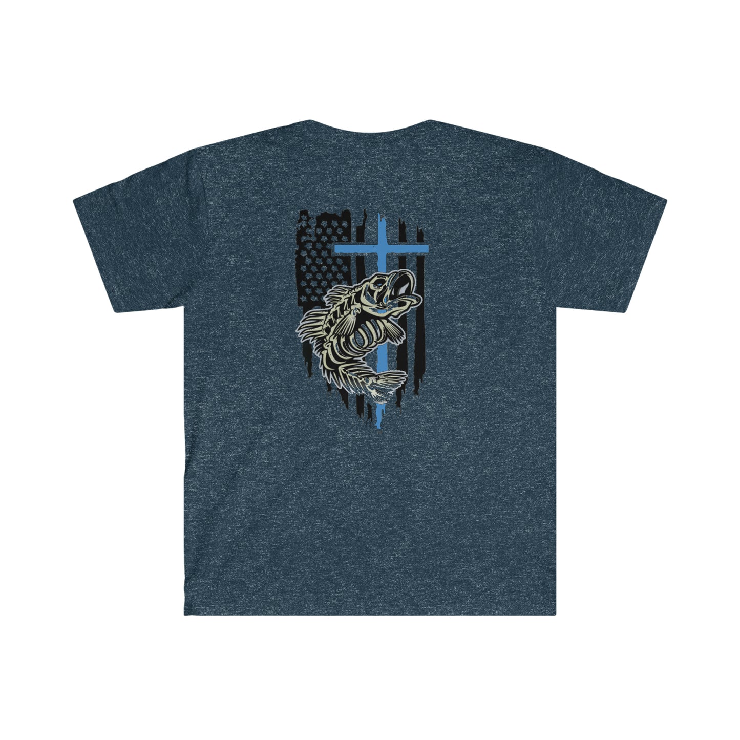 Galilee Cross Flag Bones Unisex Softstyle T-Shirt