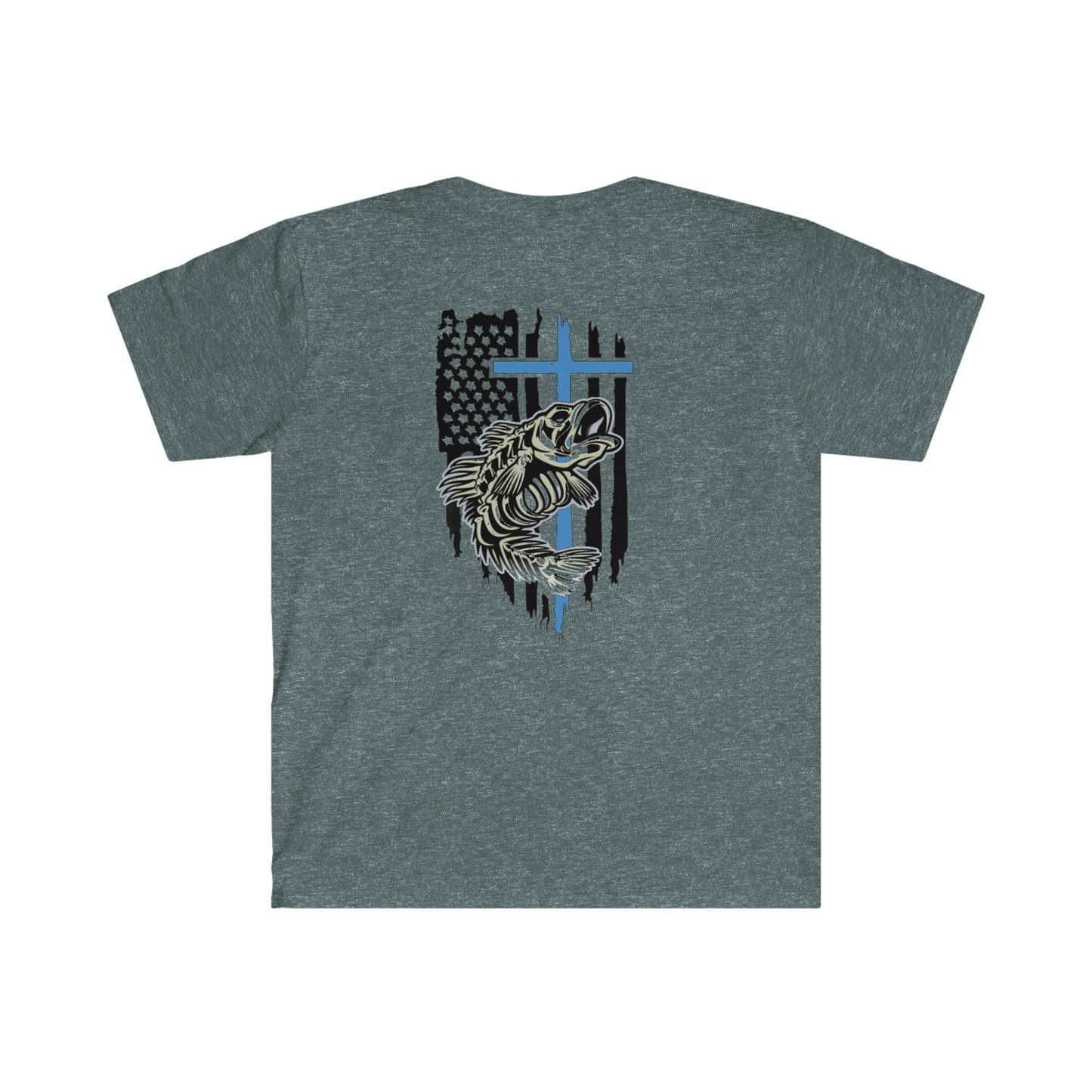 Galilee Cross Flag Bones Unisex Softstyle T-Shirt