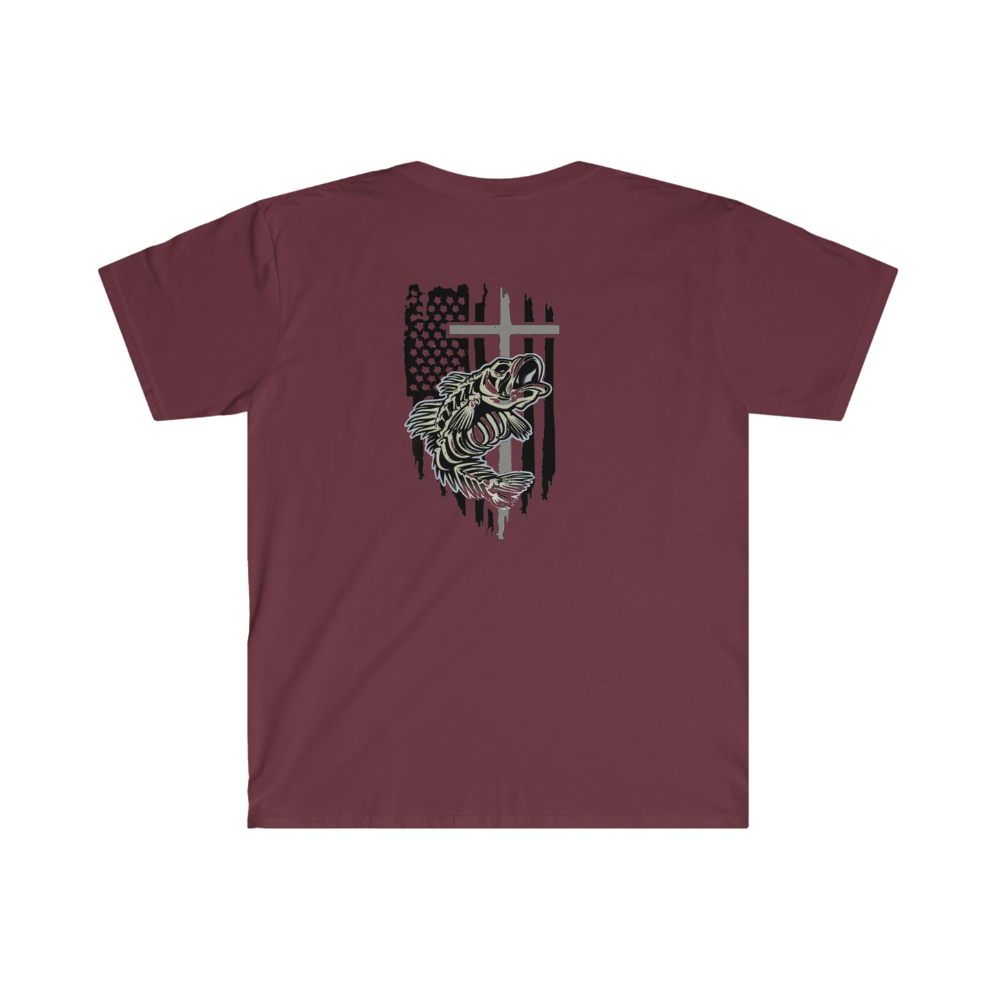 Galilee Cross Flag Bones Unisex Softstyle T-Shirt