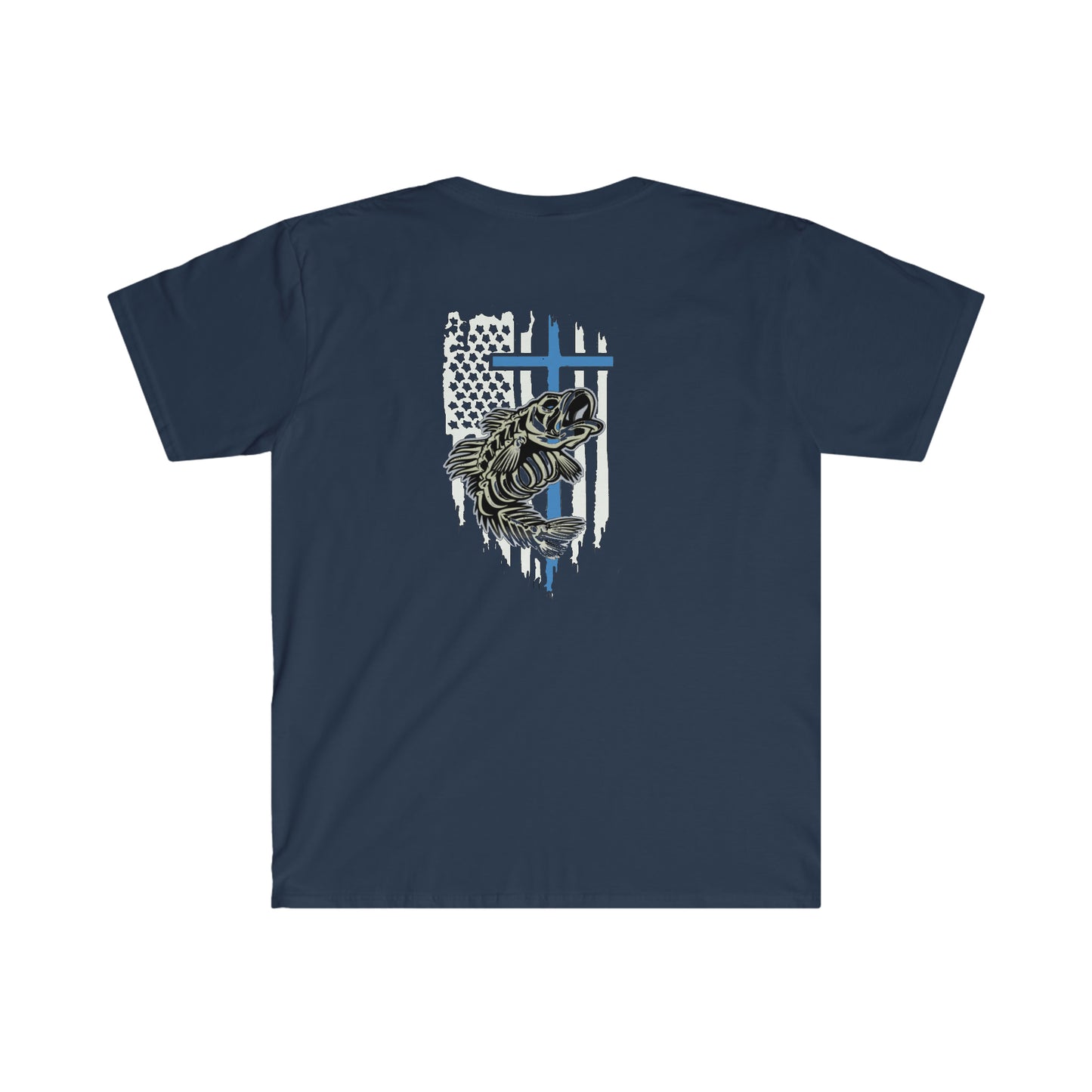 Galilee Cross Flag Bones Unisex Softstyle T-Shirt