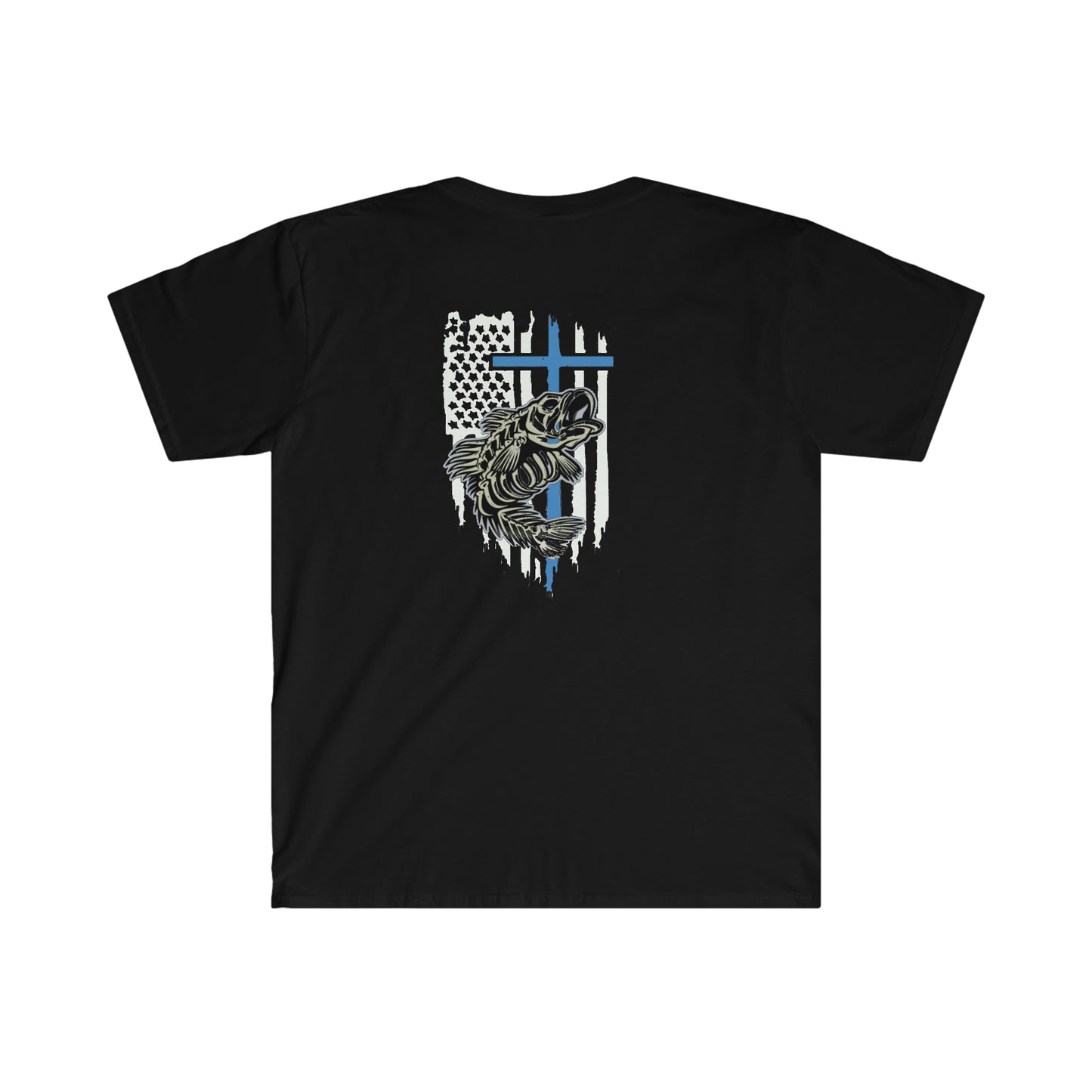 Galilee Cross Flag Bones Unisex Softstyle T-Shirt