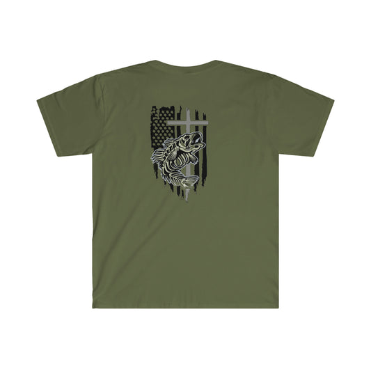 Galilee Cross Flag Bones Unisex Softstyle T-Shirt