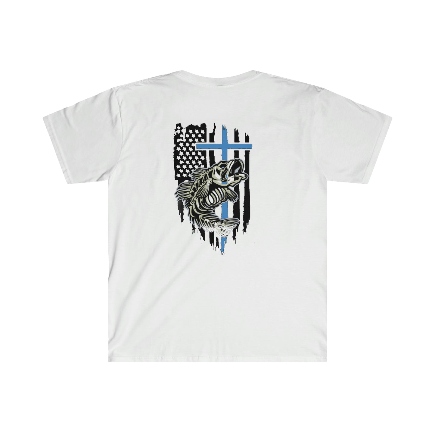 Galilee Cross Flag Bones Unisex Softstyle T-Shirt